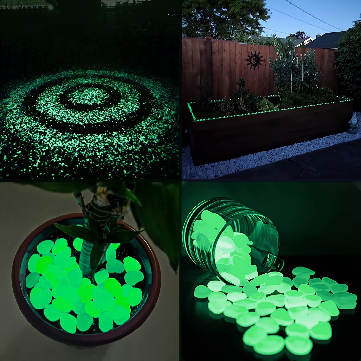 

Glow In The Dark Pebbles 500pcs/100pcs - Luminous Rainbow Decorative Stones For Fish Tank, Garden, Lawn, Yard, Aquarium, Walkway - Abs Glowing Rocks For Outdoor Decor