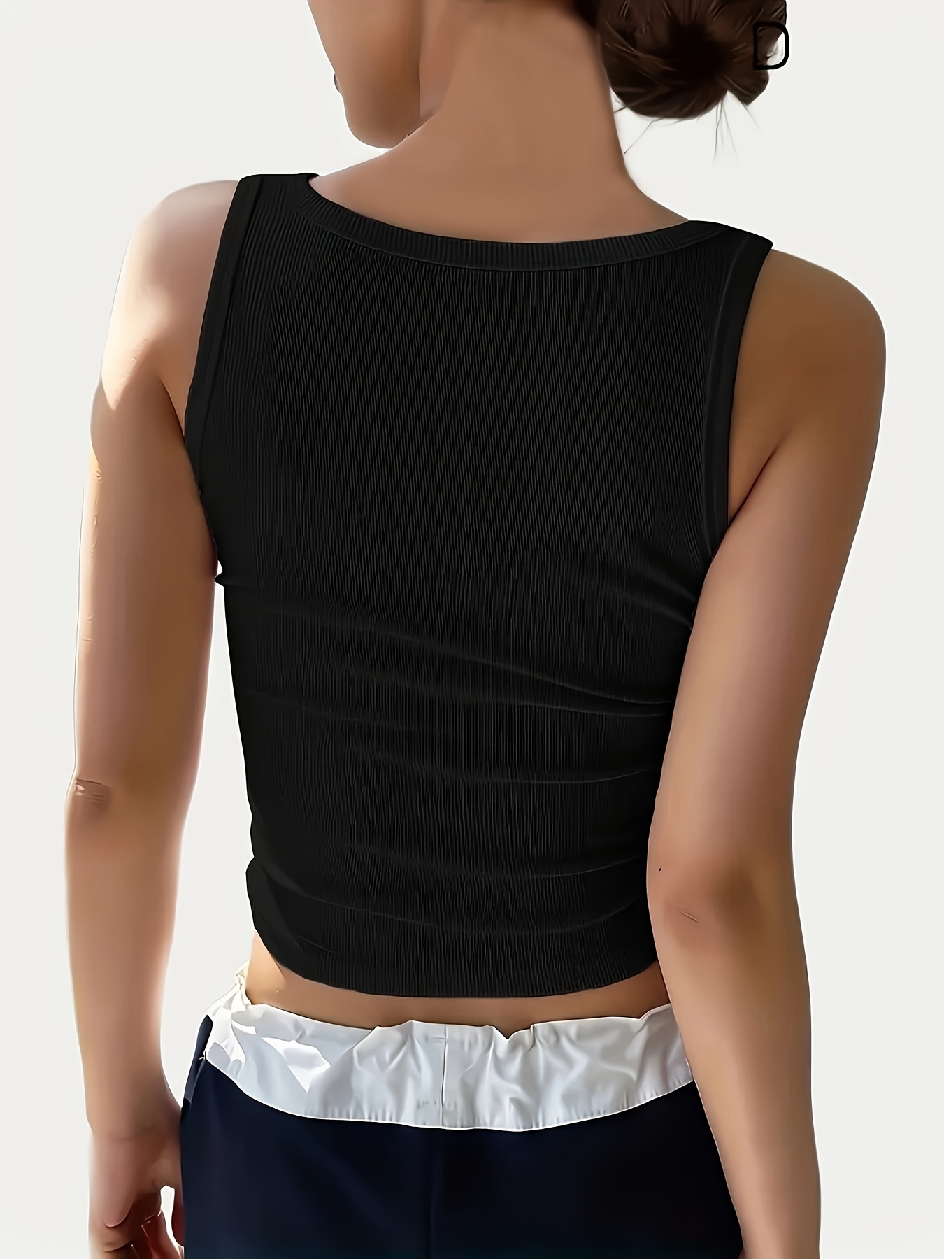 Acquista Canottiera estiva da donna Y2K maglia ampia senza maniche