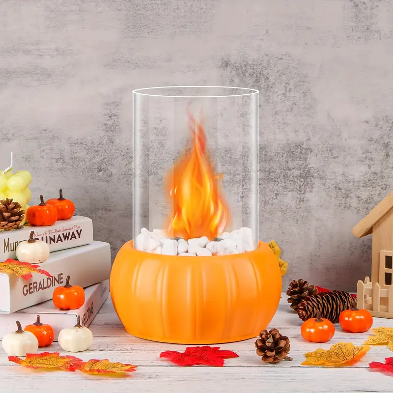 PumpkinFlame Pumpkin-Shaped Tabletop Fireplace