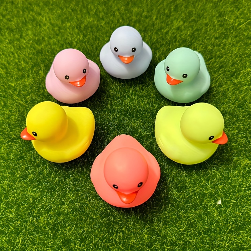 Water Fun Floating Mini Yellow Ducks Kids Bath Toys Fishing Net Swimming  Rings