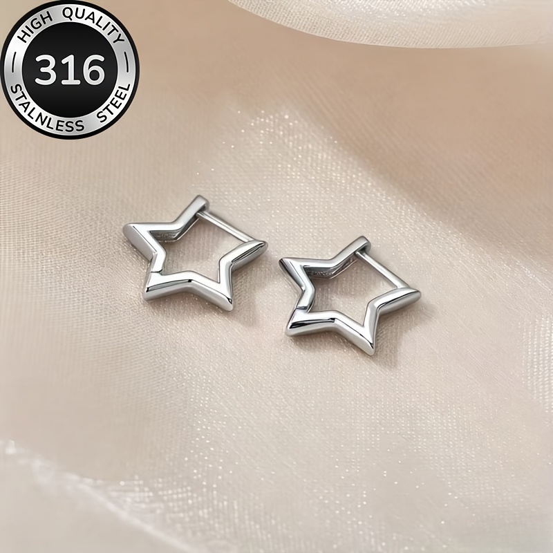 E-shop LIOROSA Damen Hypoallergene Edelstahl 18K Goldplattierte Stern Ohrringe – Ideal für & Partys, Anlaufgeschützt, Elegante Minimalistische Stecker,