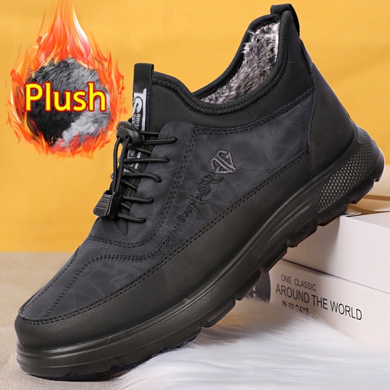 Image of Winter Men's Sports Shoes Plus Thick Warm Shoes Elderly Father Shoes Elderly Men High Quality Non-slip Shoes.