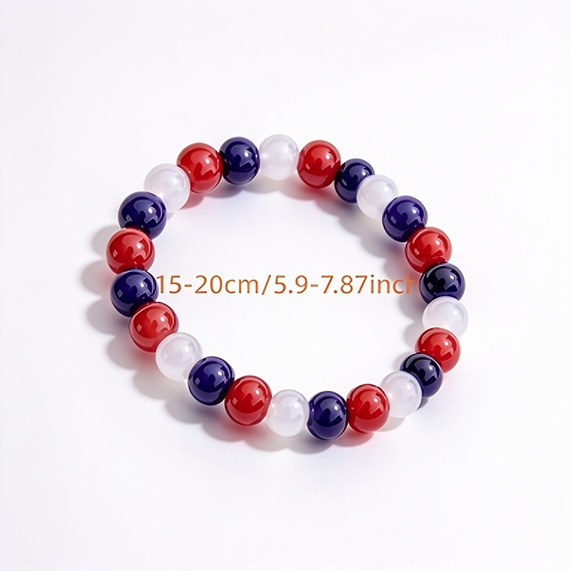 Trendy Three-Color Bead Bracelet, Unisex Accessory