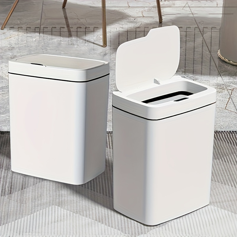     motion sensor trash can with odor sealing lid multipurpose plastic waste bin for bathroom living room   open lid design details 6