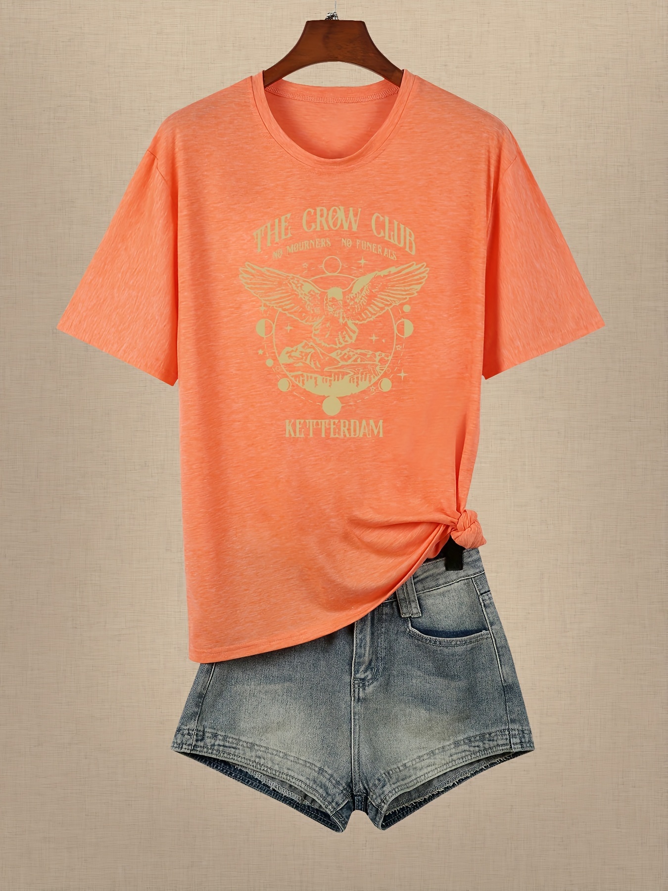 Graphic Print T shirt Plus Size Short Sleeve Crew Neck - Temu Australia