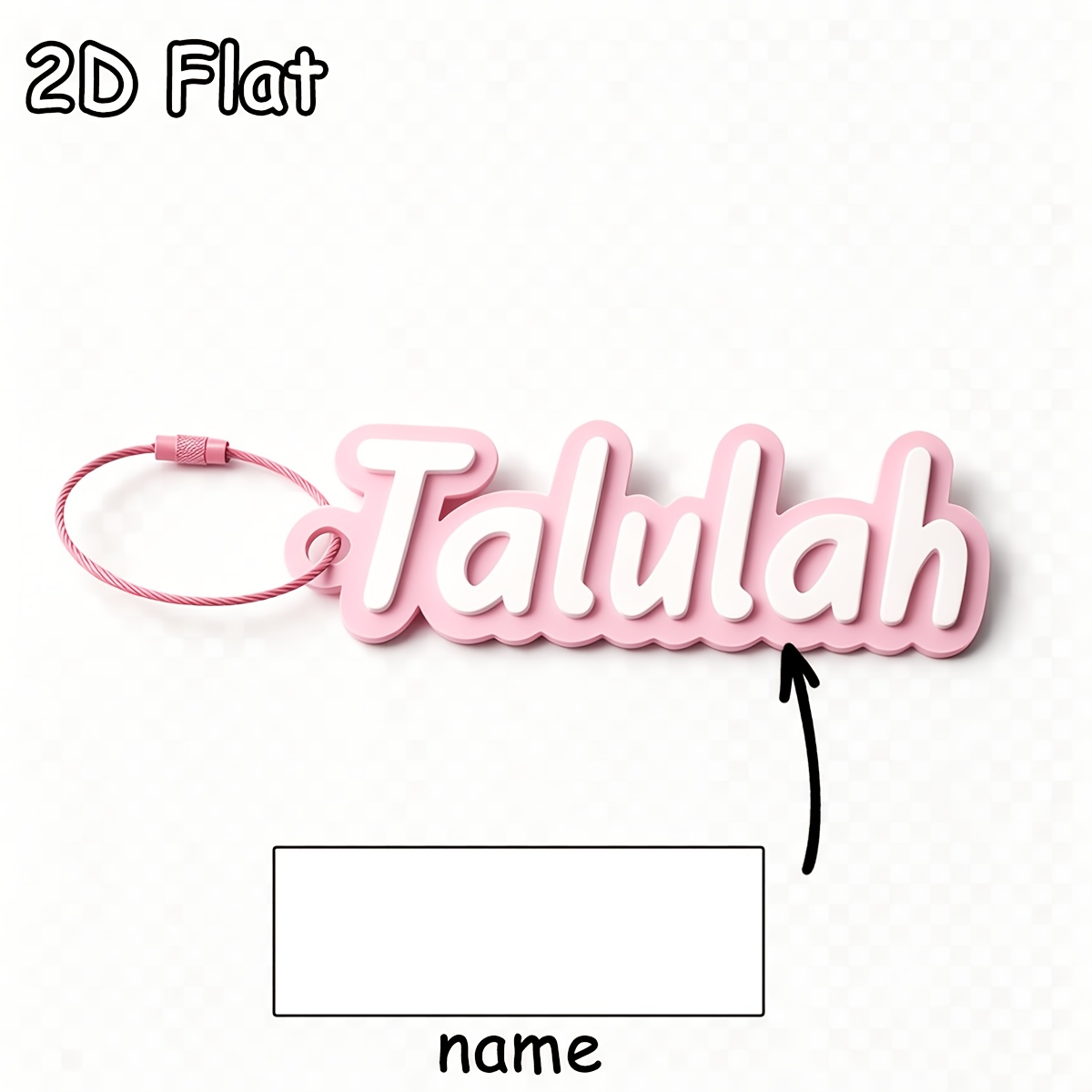 TEMU 2d Flat Personalized Acrylic Name Tags | Custom Luggage Tags | Water Bottle Tags | Gifts | Student Schoolbag Tags