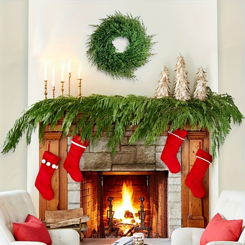 

1pc Rustic Christmas Wreath 17.71in - Perfect For Holiday & Wedding Decor, Wall Hanging Ornament