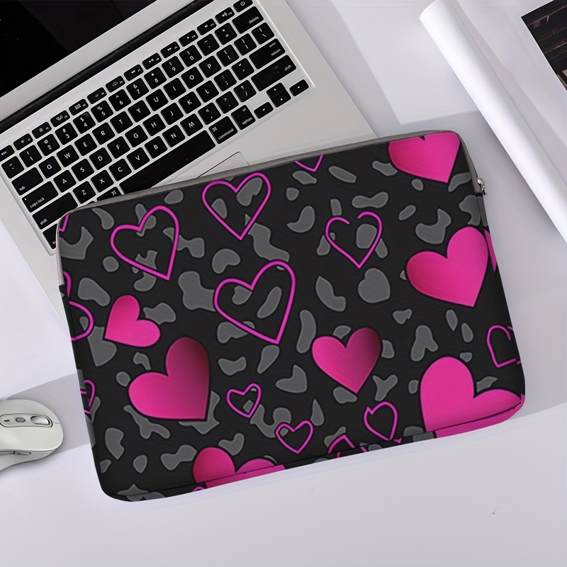 TEMU 1pc, Love Pattern Printed Laptop Laptop Case, Briefcase Laptop Fabric Cover Suitable For 14 Inch Laptop Soft Cover Laptop Case Laptop Briefcase