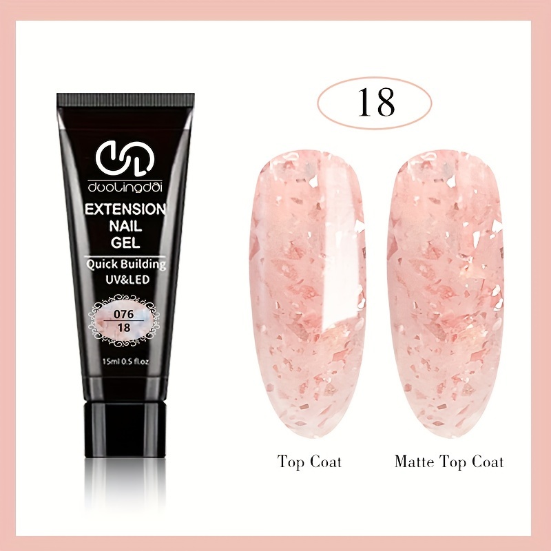 Image of 15ml Nail Lengthening Gel, Protects And Strengthens Nails, Ideal For Daily Nail Care - Easy-to-use Toothpaste Shaped Bottle For Artificial Nail , Semi-permanent, Suitable For Beginners, Nail For Gifts