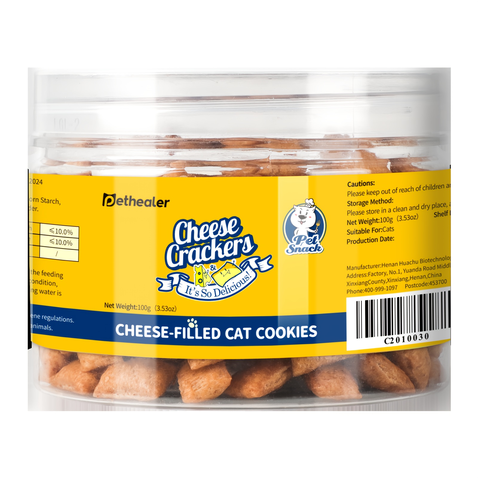 TEMU 100g Cat Biscuit Cat Snack, With Dental Health, Weight , Supports Stress Reduction, Fish-shaped, , Tooth Snack, Suitable For Indoor Cats
