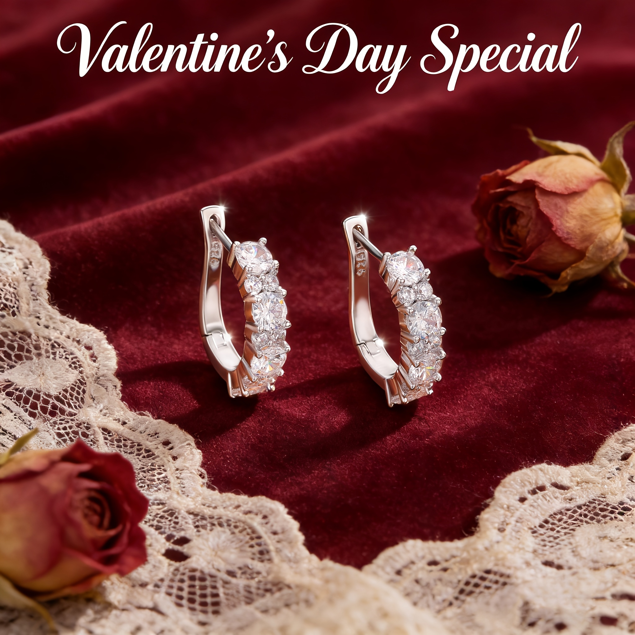 925 Silver Women'S Moissanite Earrings, High-End Luxurious Jewelry, Elegant And Sexy, Trendy Fashion, Perfect for Christmas, Valentine'S Day, Holiday Gifts, And Birthday Presents, Comes with Exquisite Gift Packaging.