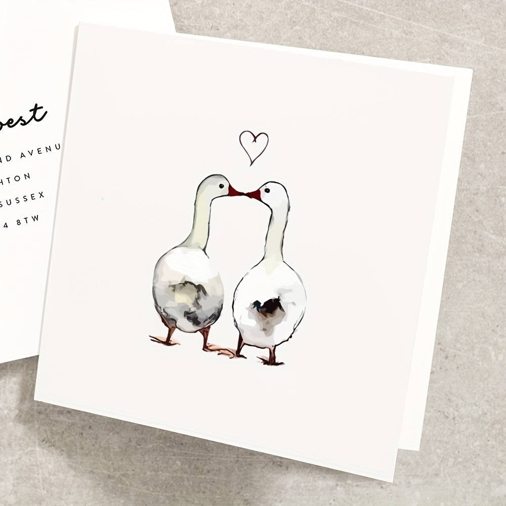 

Ducks, Love Is In The Air-happy Anniversary-valentines-for Him- For Her- Love- Sending Love-send Love- For Friends- For Family Including Envelope