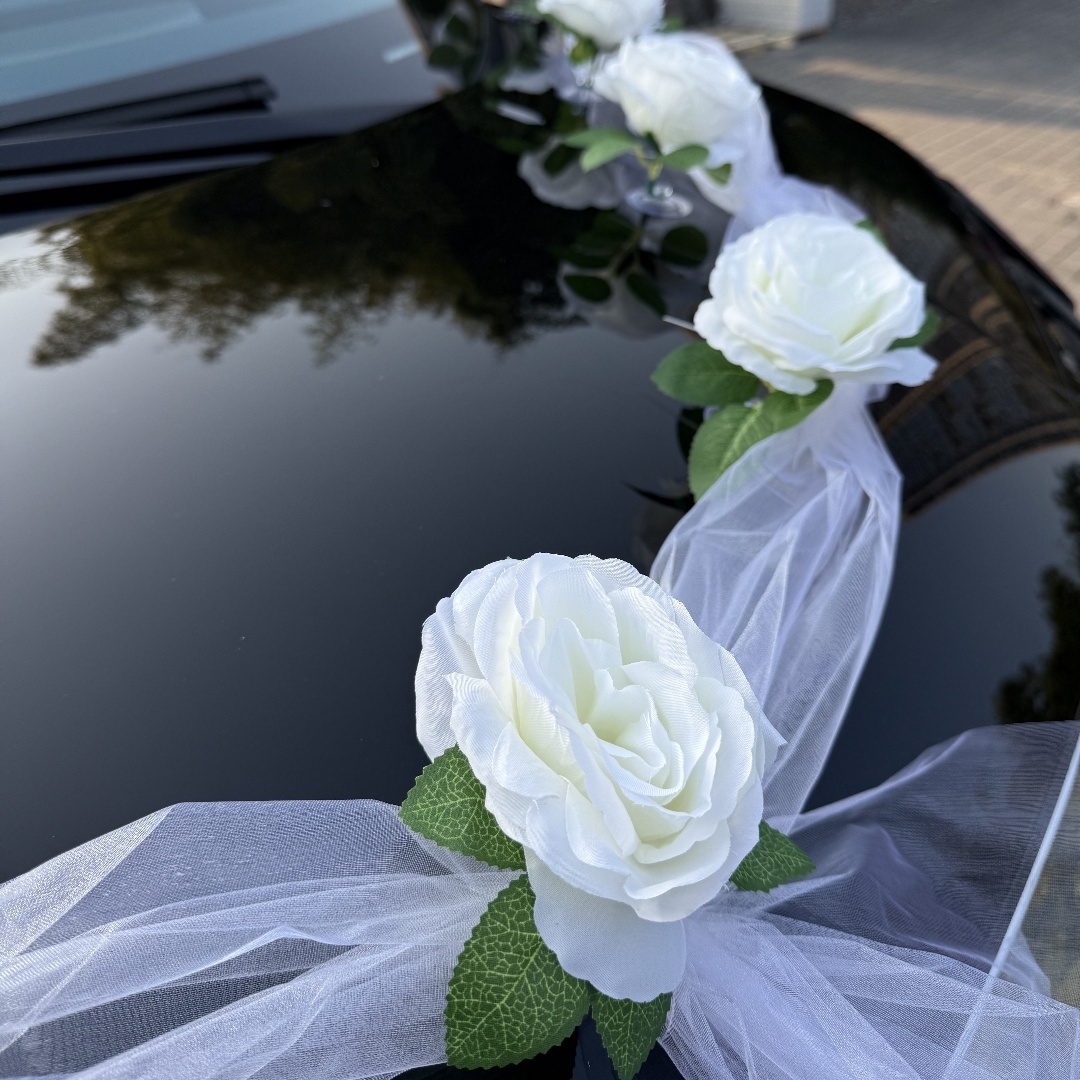 E-shop 1 Set mit 9 Rosen mit Blättern und für Hochzeitsauto Dekoration. Verwendet für Autoaufkleber, Hochzeitsfeier Dekoration ohne Beschädigung der