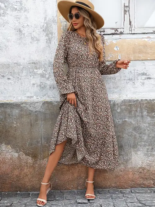 temu long sleeve dresses womens long sleeve maxi dresses sold on Temu United States