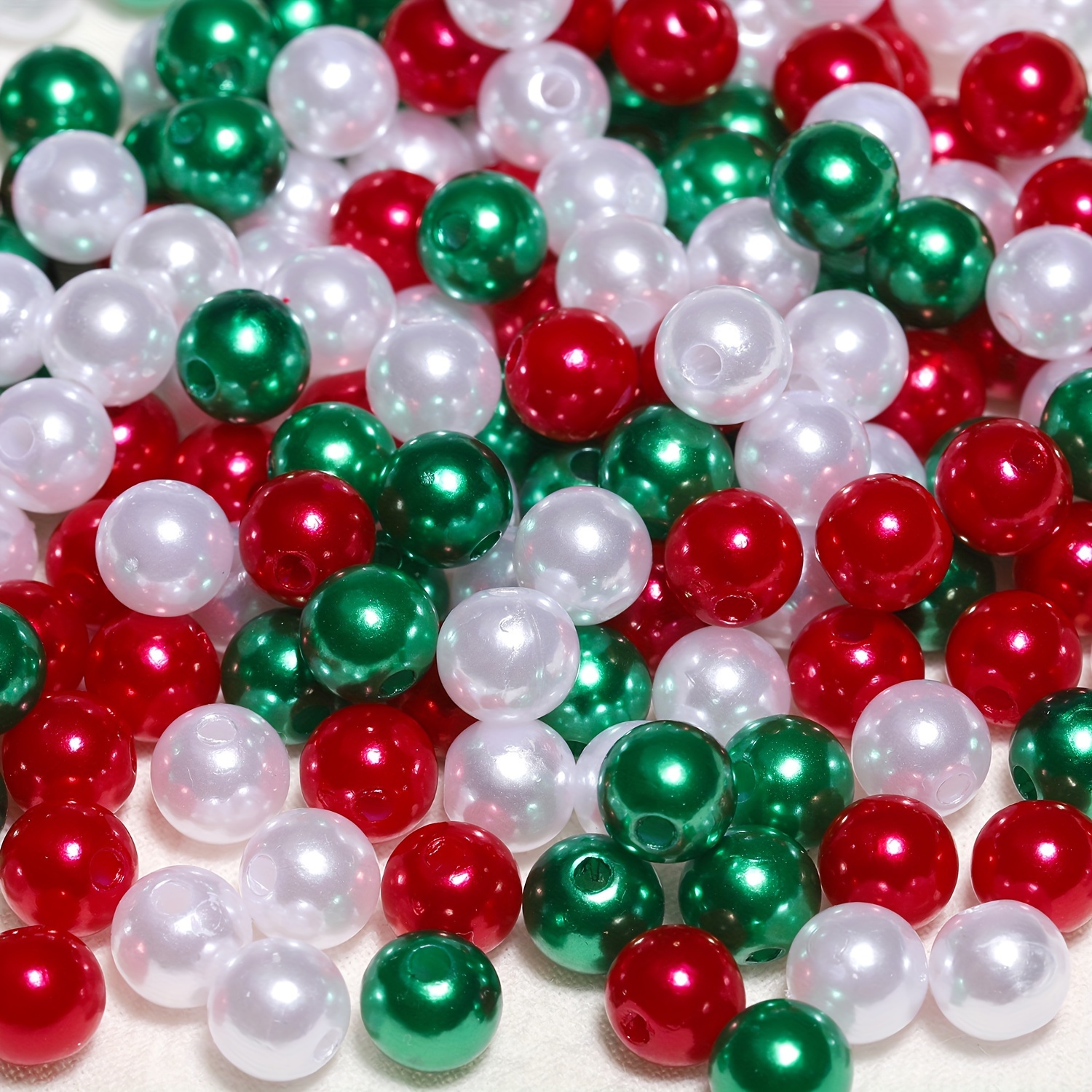 

200pcs 8mm Christmas- - Red, & | For , Bracelets, Necklaces & Decorations