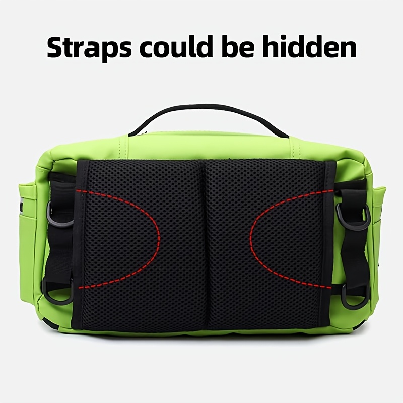 [Fishing Waist Bag] Fishing Waist Bag Outdoor Lure Fly Fishing Bag Multifunctional Waist Bag Multiple Carrying Modes Daily Travel Crossbody Bag Outdoor Sports Training Gym Bag Cycling Bag-B