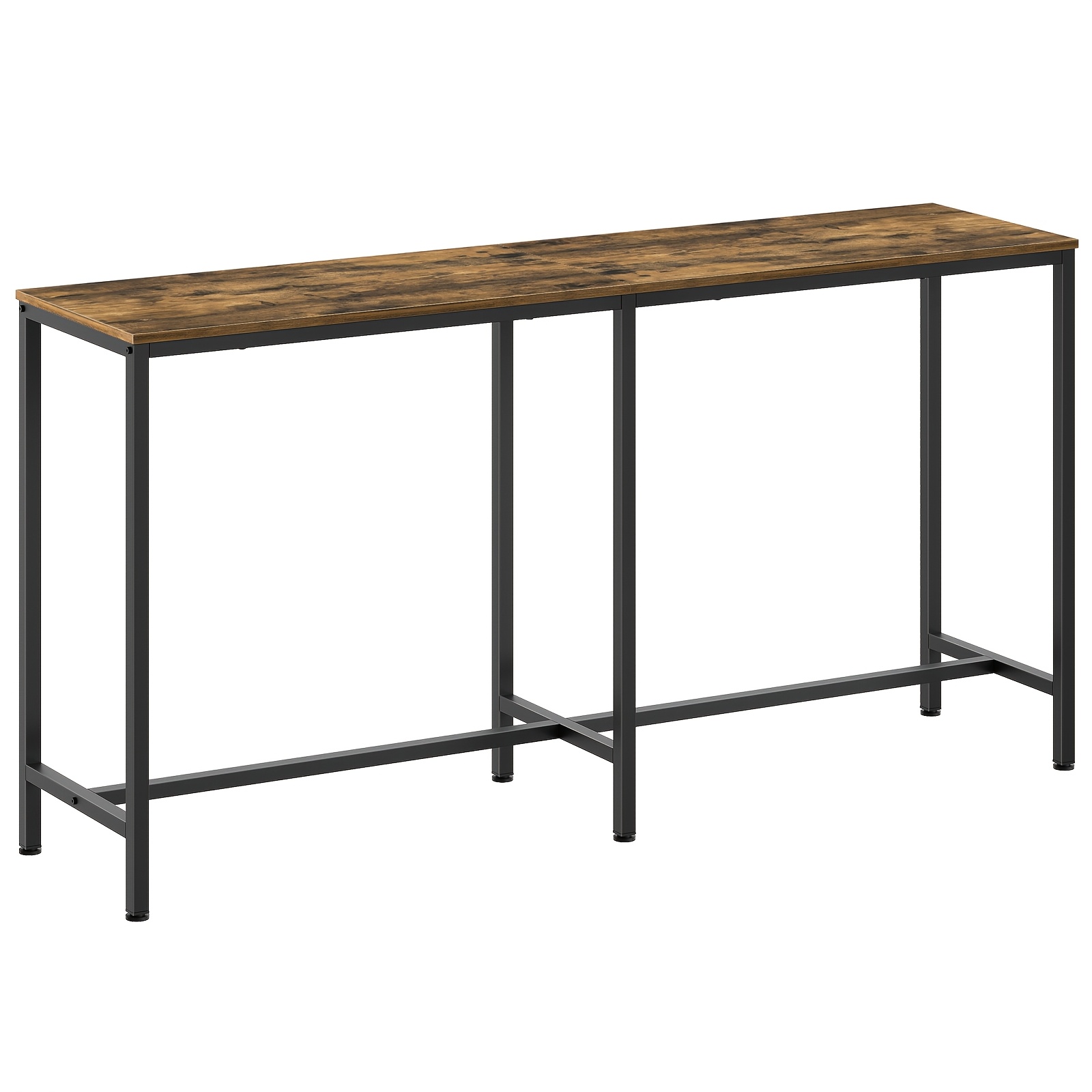 180cm Long Bar Table, High-legged Bar Table, Rectangular High-legged Kitchen, Table, Suitable For Kitchen, Living Room, Entrance, -black