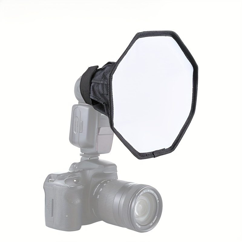 1pz diffusore flash pieghevole ottagonale softbox, ottogonale, softbox per fotocamera da 20cm/7.87in, diffusore flash Dettagli dell'articolo 5