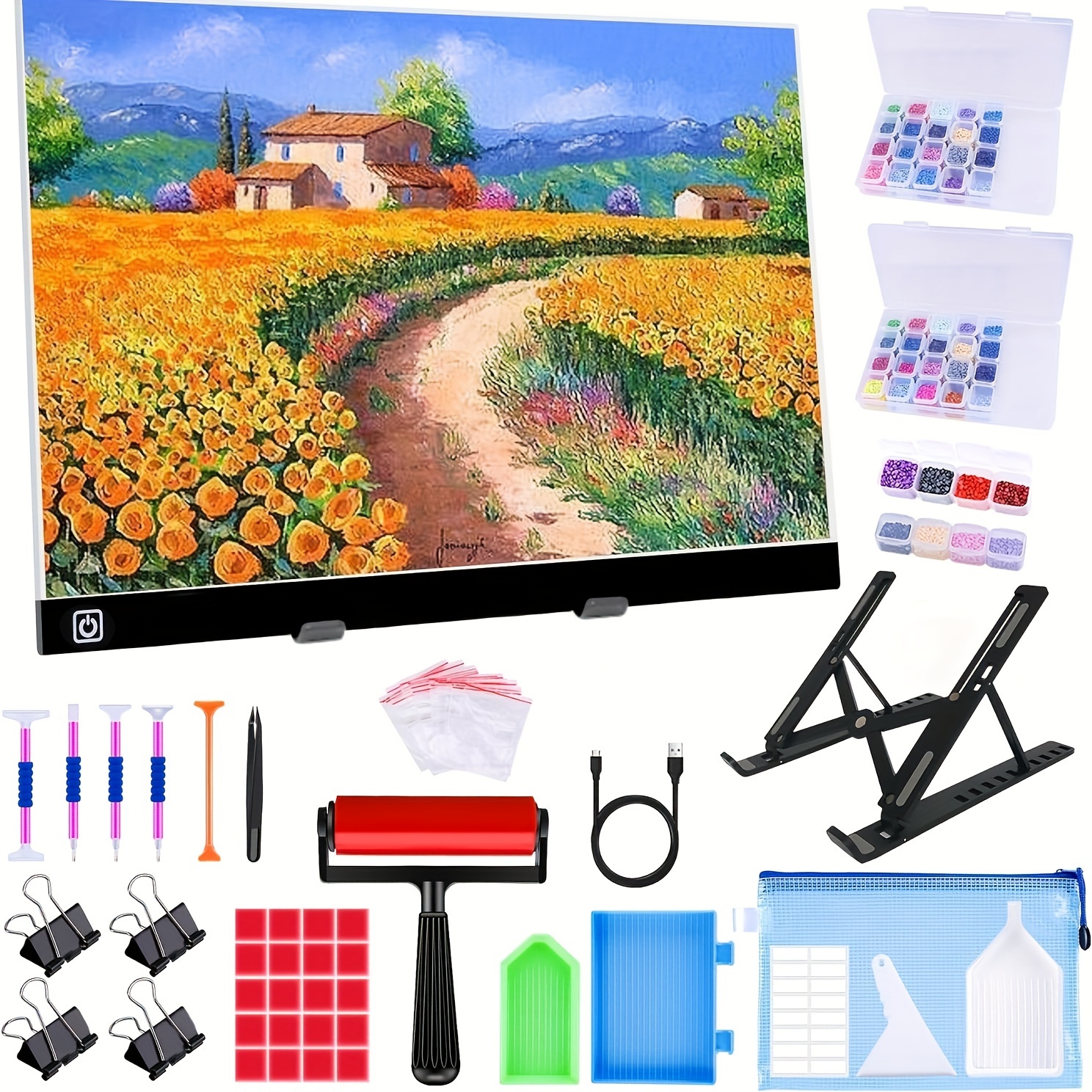 

Pad For , Diamond Art Kit, Box For Tracing Accessories And Includes , , Stand