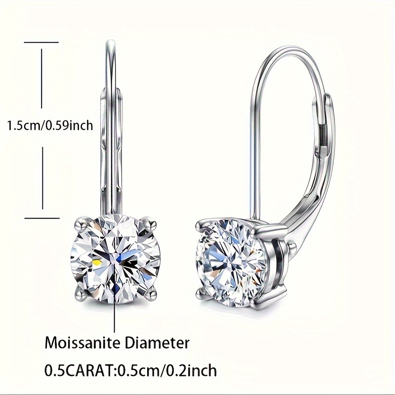 925 sterling   earrings moissanite leverback earrings 1 0ct 2 0ct     round cut lab   moissanite earrings weddings valentines day halloween anniversaries   holidays special occasions fine gift boxes Product details 0