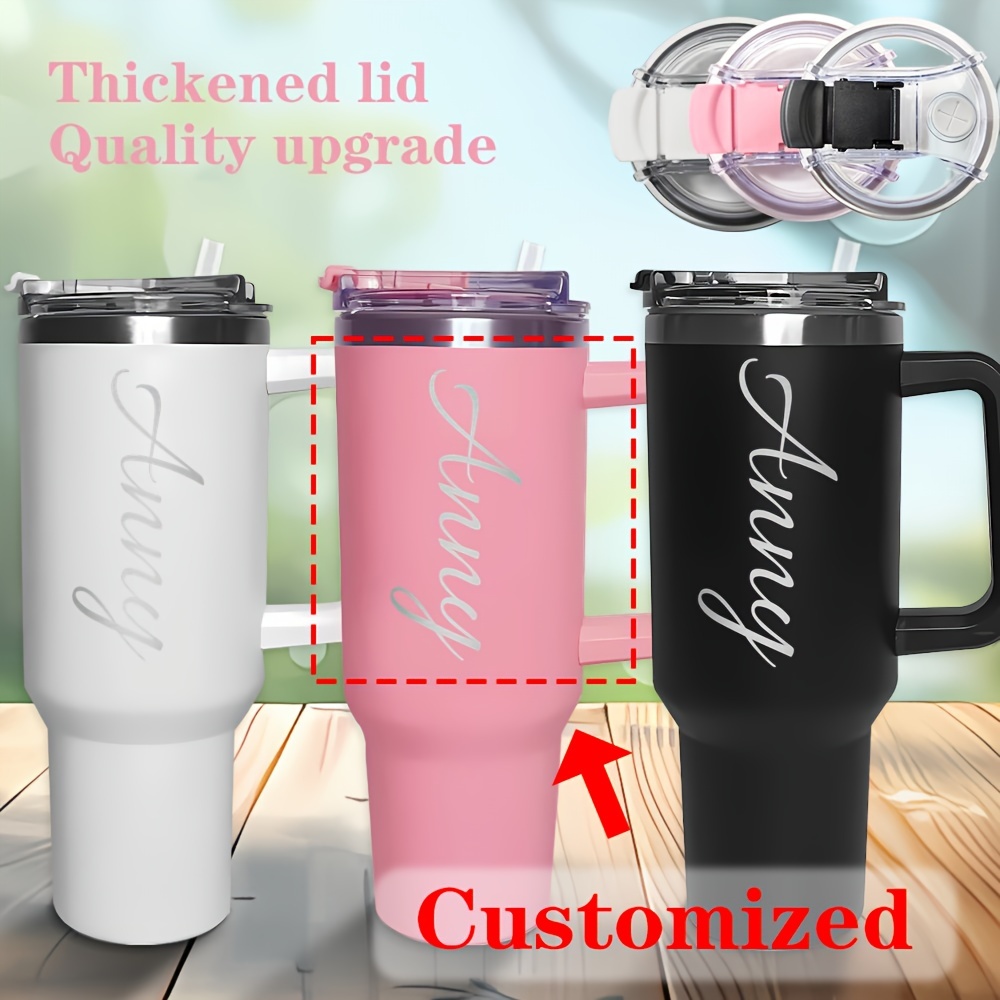 

Custom 40oz Stainless Steel - Insulated Car Cup With Lid, Perfect Gift For Family & Friends, Ideal For Travel, Outdoor Activities, Fitness, Sports - In Black, White, Pink, Coffee Cup, Driving