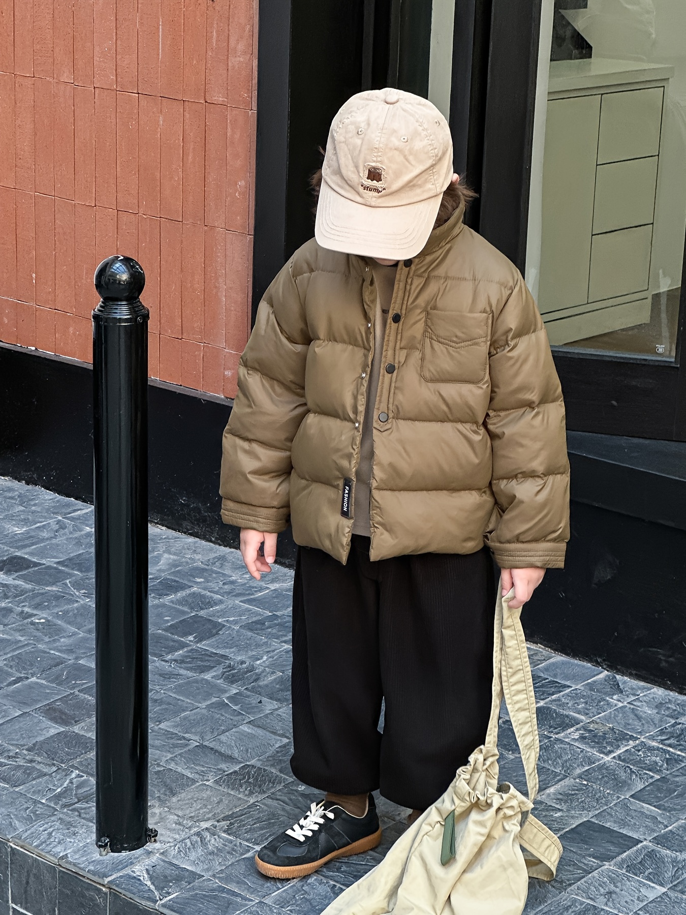 boys girls lightweight warm duck jacket collar short winter - Temu