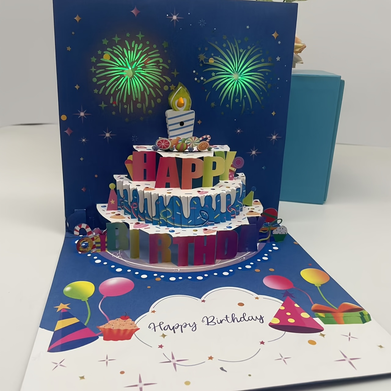 3d   up birthday   with music lights fireworks interactive 90 rotating design colorful sprinkles balloons   birthday celebrations gifts for   celebration card festive design interactive card birthday party decorations
