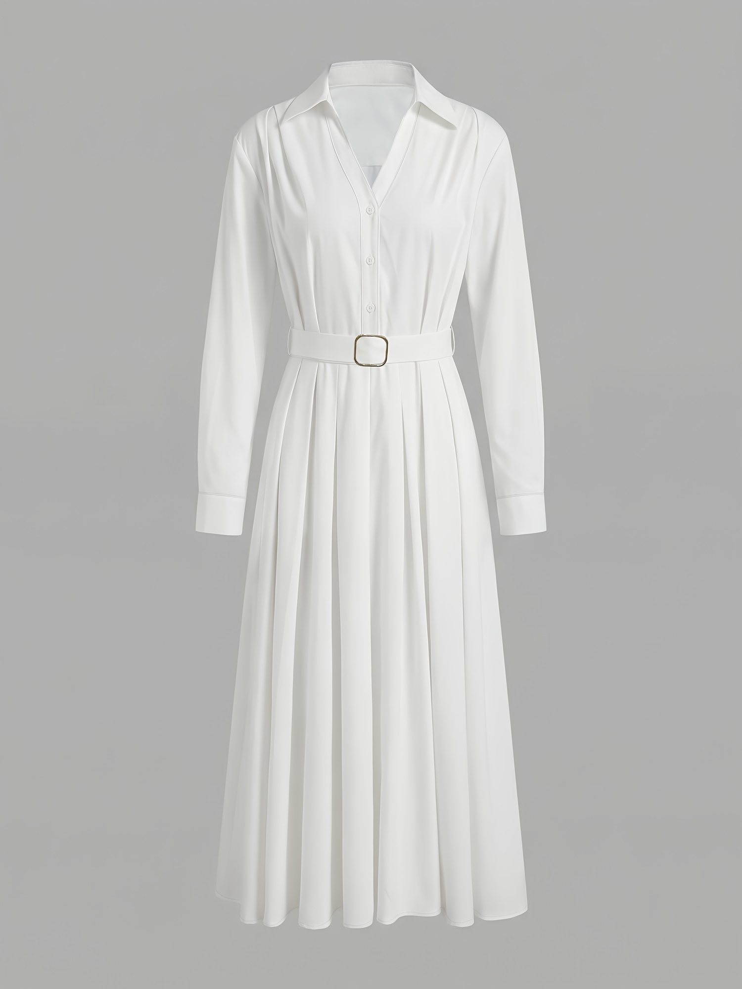 elegant white long sleeve shirt dress a fitted - Temu Qatar