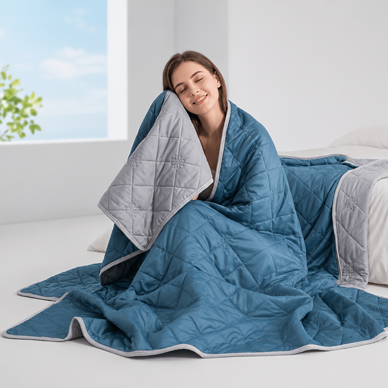 Image of Newest Soft & Cozy Everyday Quilt | Ultrasonic Embossed, Non-fading, , Machine Washable, Suitable For Bedroom, Living Room, Use
