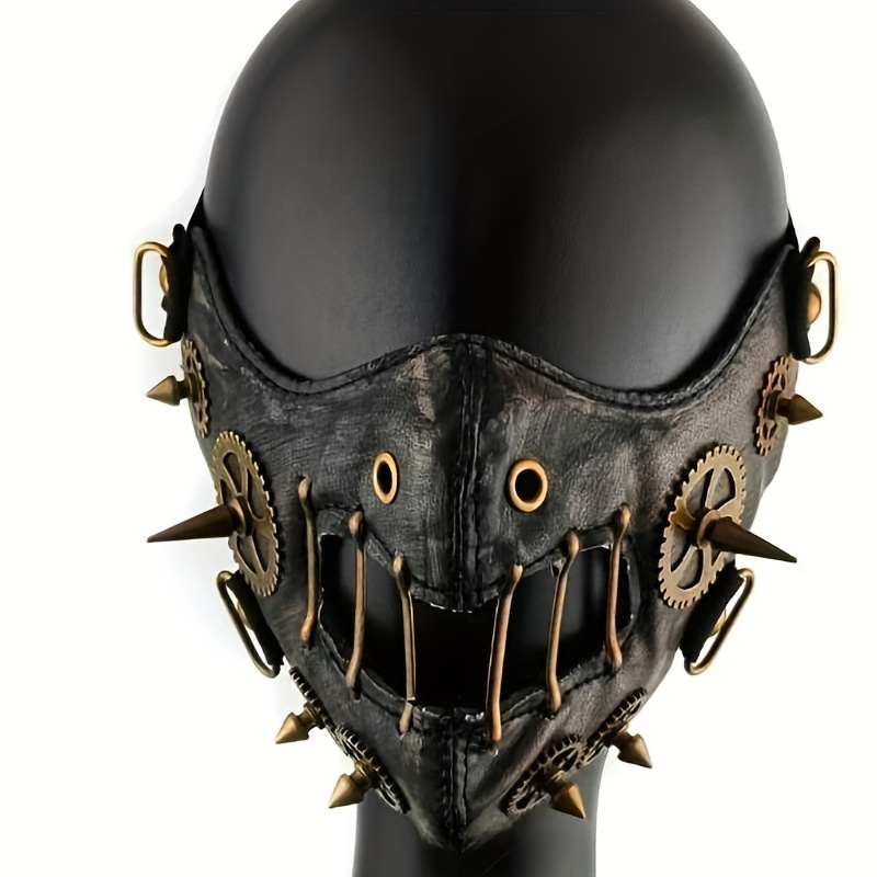 Steampunk Faux Leather Adjustable Adult Unisex Gothic Mask