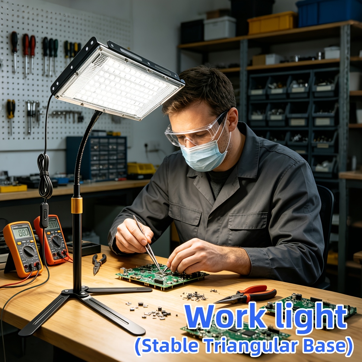 Flexible USB Work Lights with Telescopic Rod and Adjustable Angle