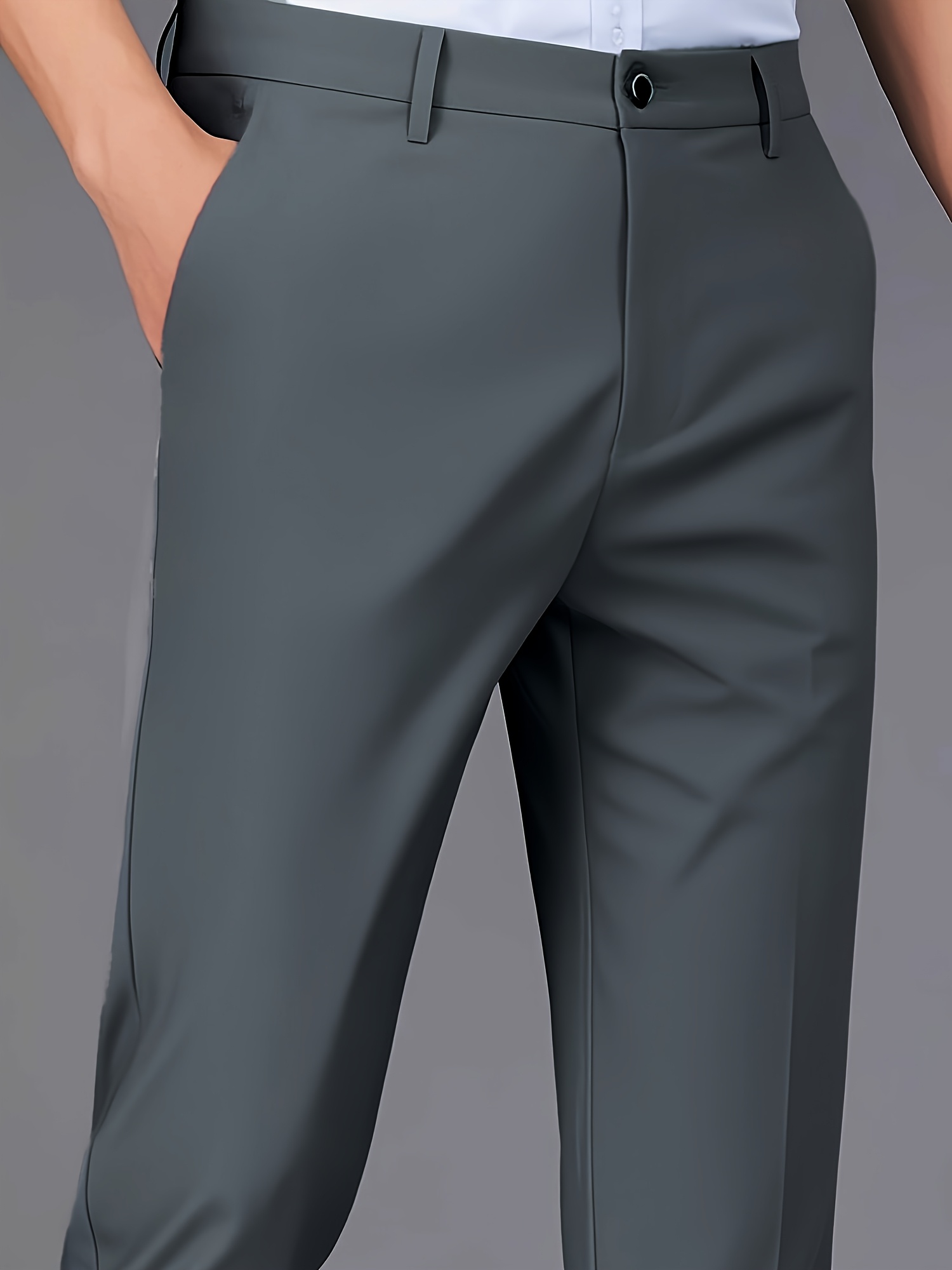 mens professional business trousers stretch wrinkle resistant and iron free formal casual loose straight leg suit pants versatile for office workers ideal gift for work wear Product details 24