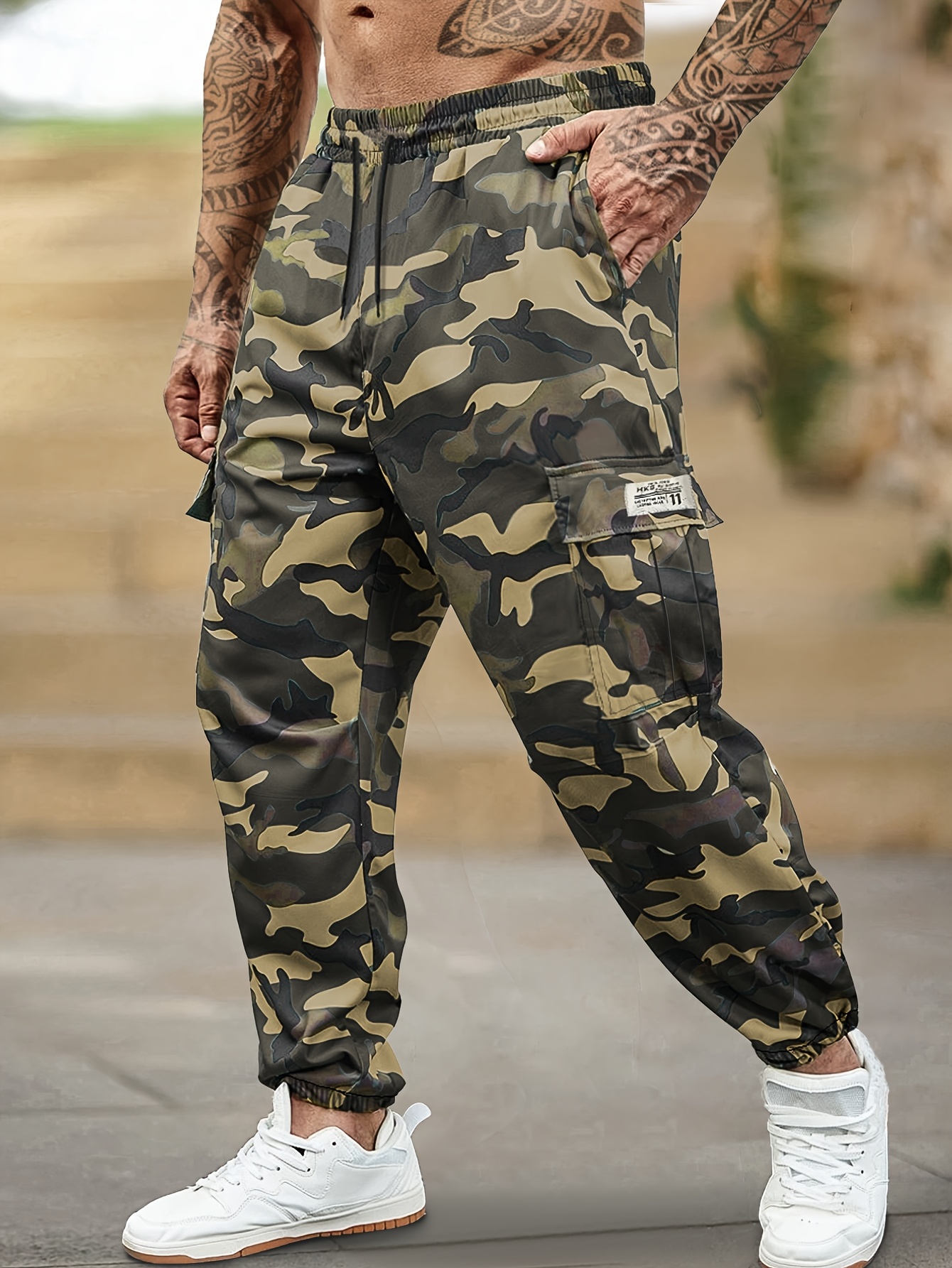 Homme Pantalon de travail Pantalon cargo tactique Militaire Eté