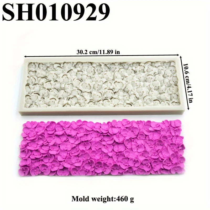 TEMU Phalaenopsis Style Flower Border Fondant Silicone Mold Diy Cake Fondant Mold Kitchen Baking Tools Wedding Party Cake Decoration Dessert Decoration Tool