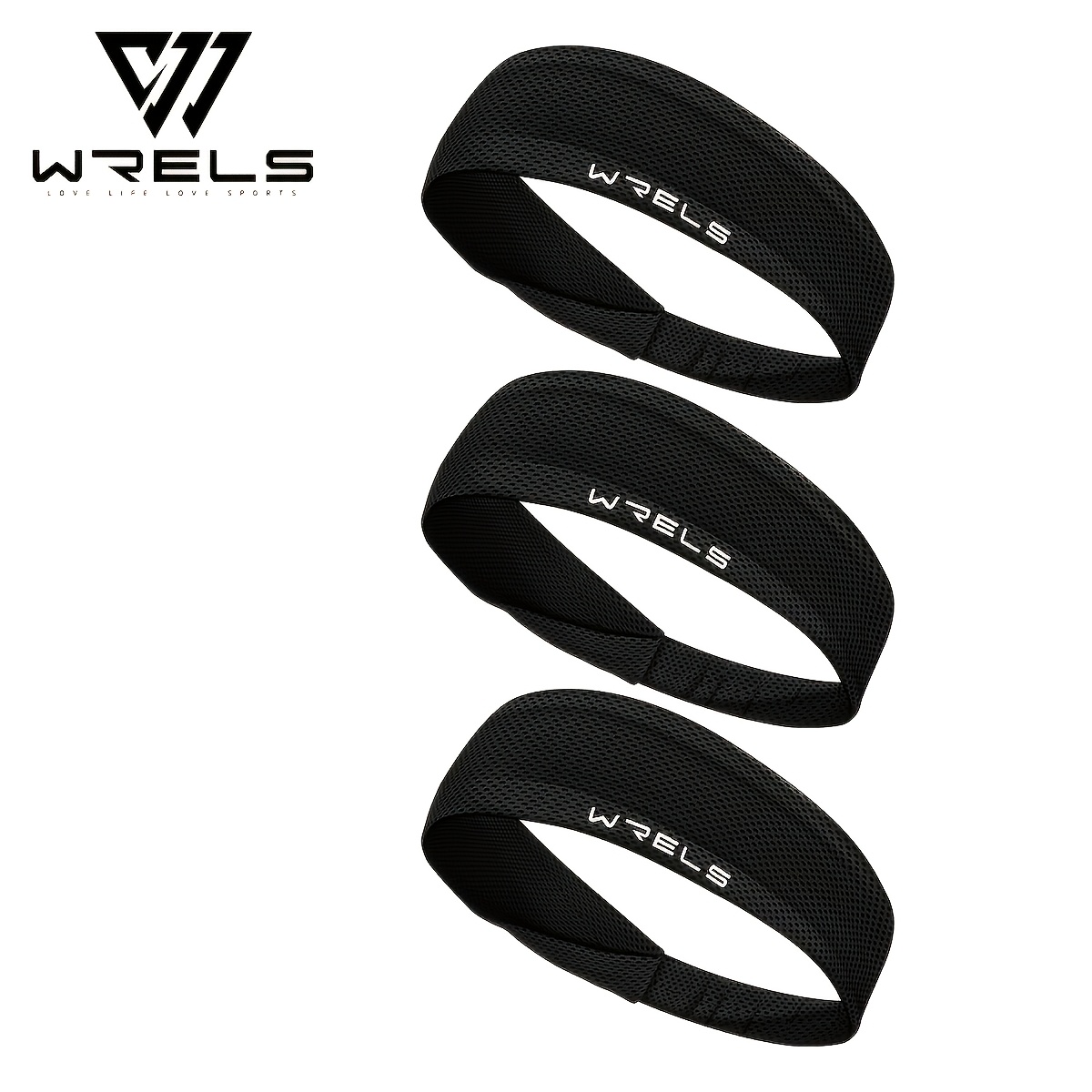 Image of 3pcs Wrels Cooling Headbands For Sports - Sweat-absorbent & Breathable Elastic Suitable For Running, Fitness, Yoga, Badminton - - Headbands For &, Machine Washable Outdoor For Gym, Training, Yoga