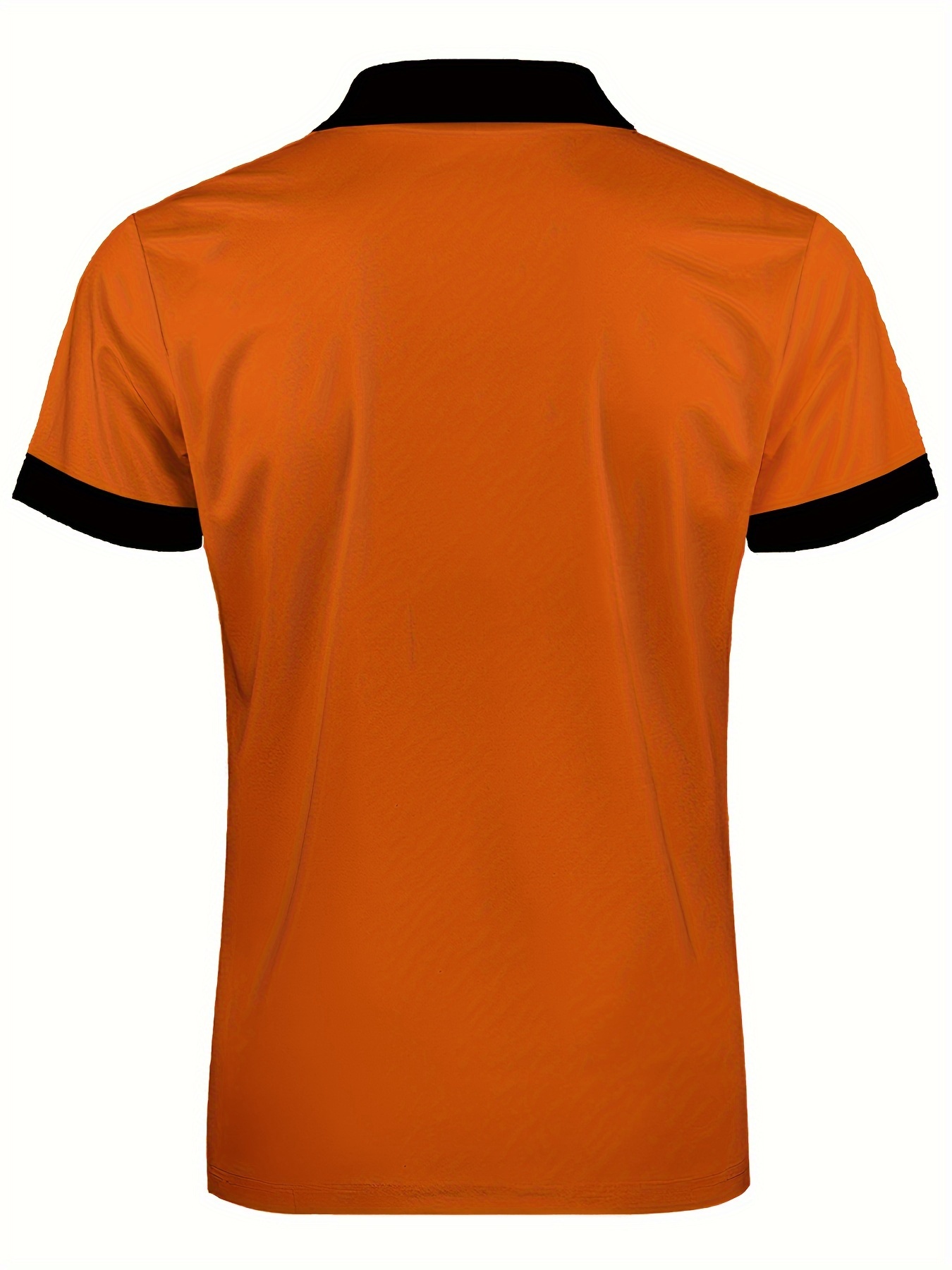 Men's Color Blocking Stripes Print Golf Shirt for Summer, Casual Stylish Short Sleeve Top As Gift, PLUS SIZE