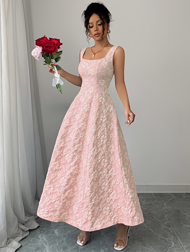 chinese dress ladies Summer Lace Flower Embroidery Long Cake Dress Women A-Line Long Sleeve Six  Layers Ruffles Dress Runway Elegant Party Dress A383