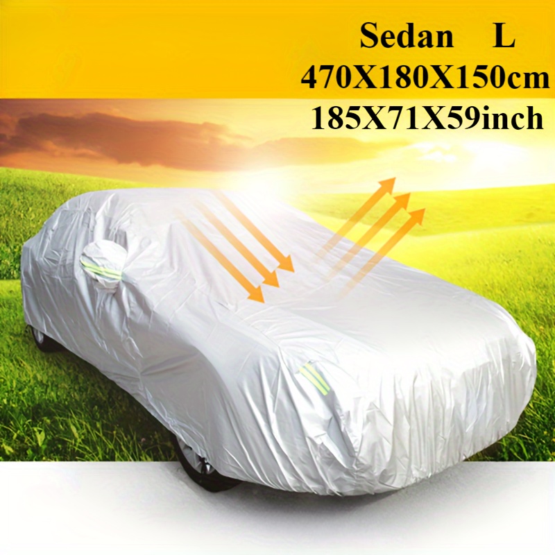TEMU Housse de voiture Protection extérieure intégrale Housse de neige Pare-soleil Housse de protection -poussière Universelle pour à hayon SUV