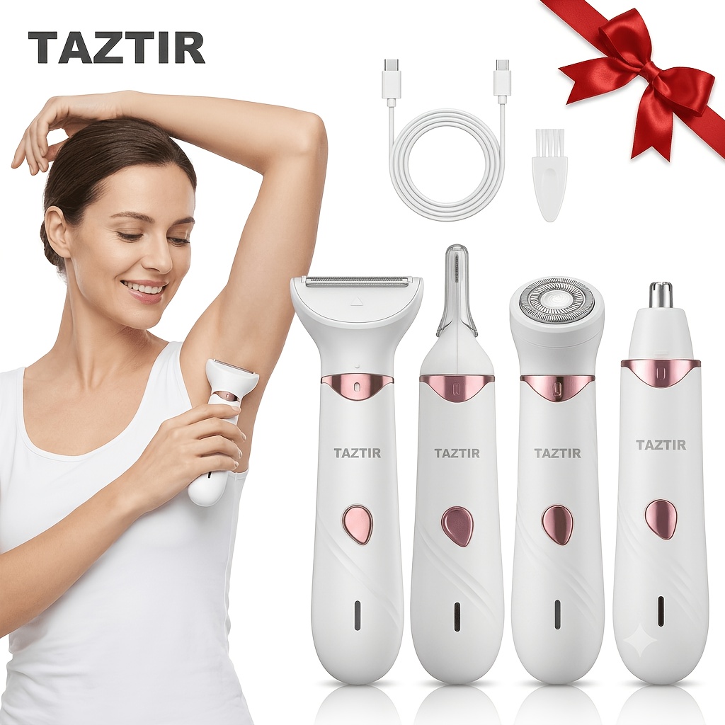 TEMU [gifts For Women] 2026 New Women's Electric Hair Remover, Multifunctional Women's Electric Shaving And Trimming Set, Bikini Line Trimmer, Usb