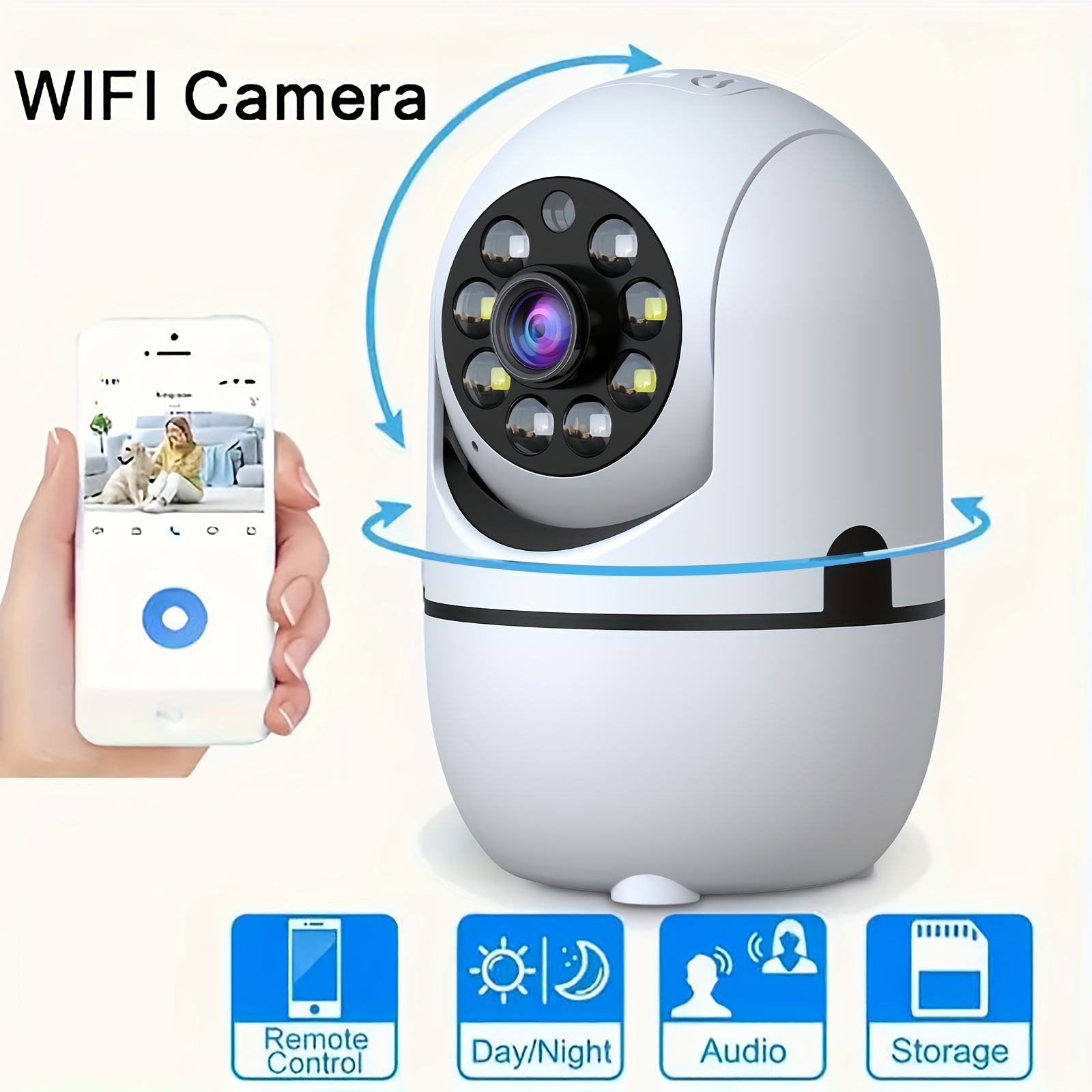 4pcs Wireless Security Camera Indoor with 355° Pan & Tilt, Night Vision, Motion Detection, 2-Way Talk, Baby/Pet Monitor, 2.4/5G WiFi, Support Cloud & Max. 256G SD Stroage, Alexa Compatible 16 4pcs Wireless Security Camera Indoor with 355° Pan & Tilt, Night Vision, Motion Detection, 2-Way Talk, Baby/Pet Monitor, 2.4/5G WiFi, Support Cloud & Max. 256G SD Stroage, Alexa Compatible