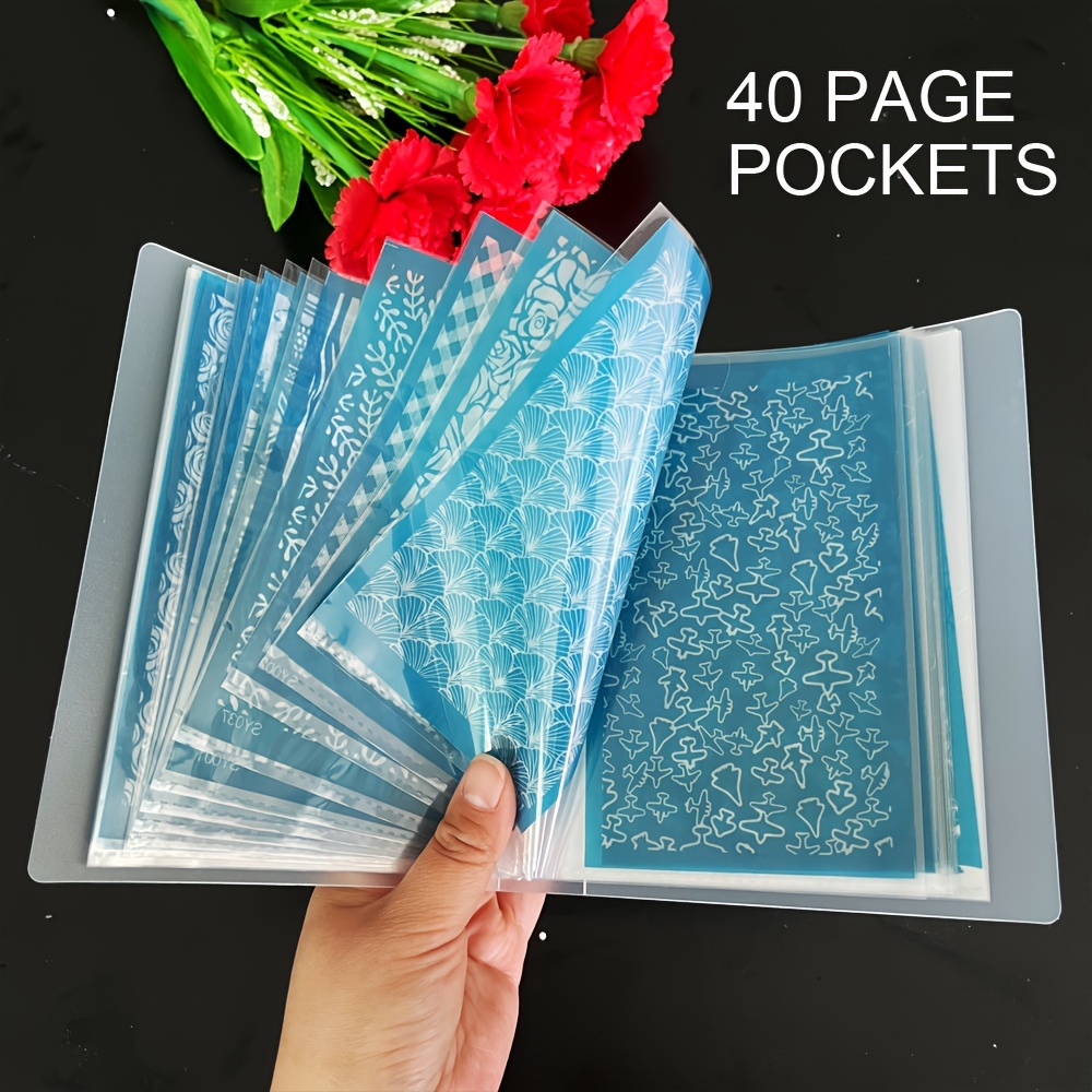 

40-page Pvc Screen Print Storage Album For Polymer Clay - Protective Collection Book For Clay Screen Printing Templates - Other Topics Theme