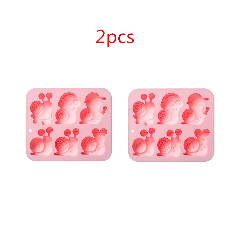 TEMU 6-cavity Snail-themed Silicone Mold With 6 Unique Snail Shapes & Designs - Fondant, Candy, Chocolate, Ice Mould Suitable For Cake Decorating,