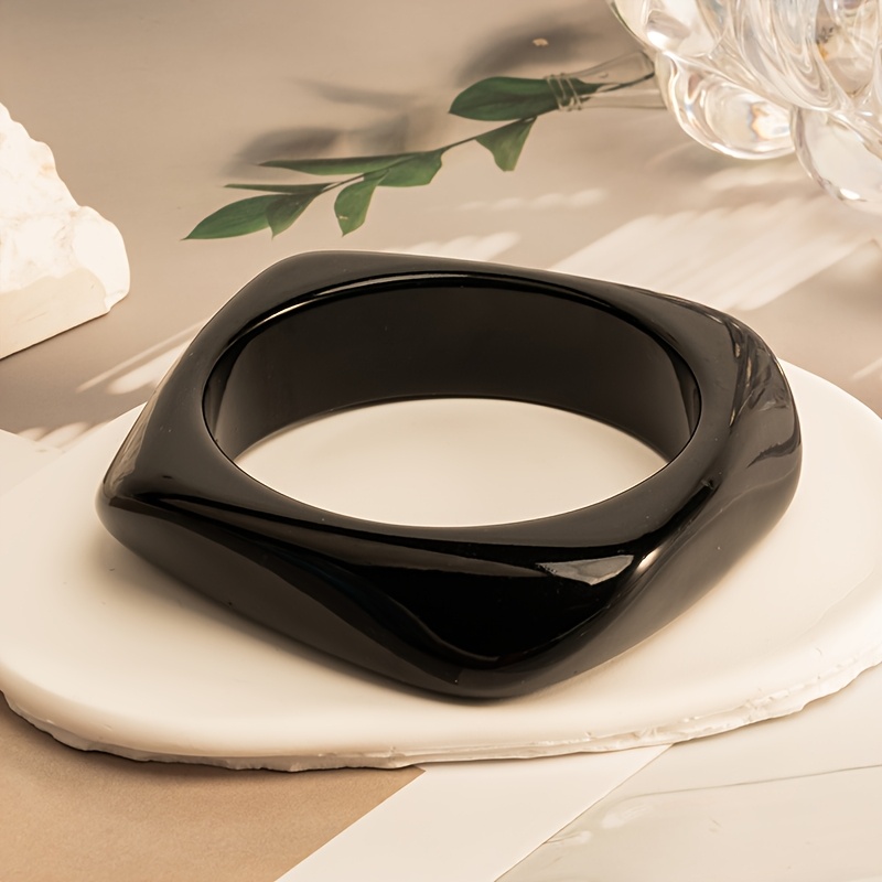 3pcs Smoky Gray Bangle Bracelet Set for Women