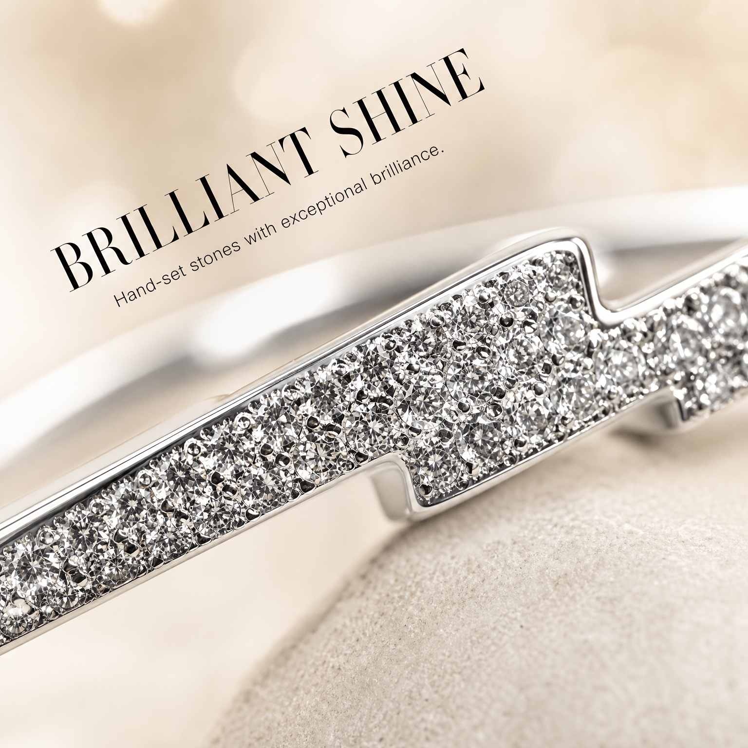Women's Lightning-Shaped Zirconia Bracelet, Light Luxury Design