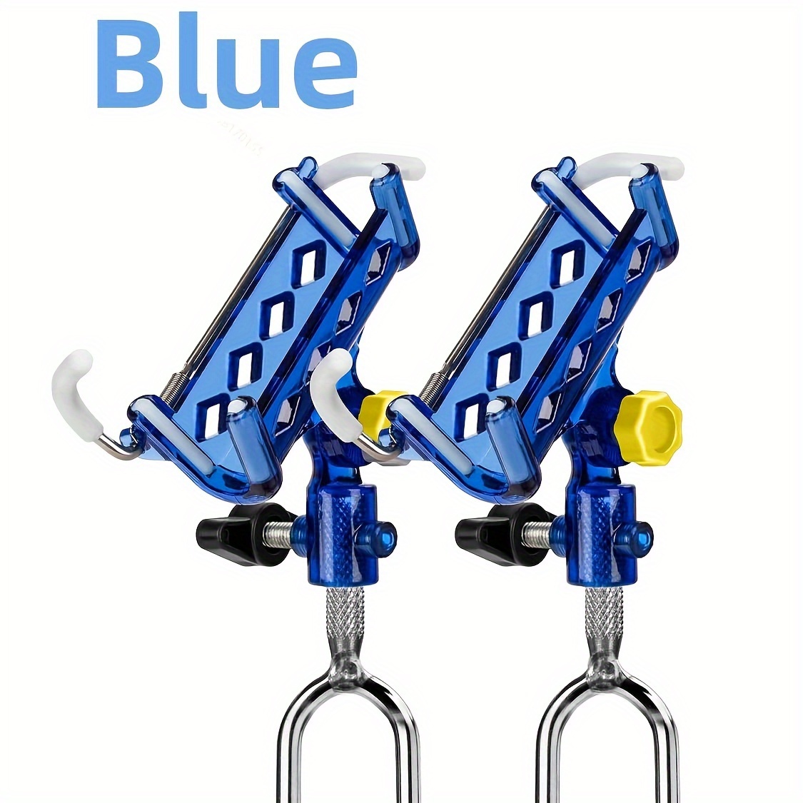 

2pcs Adjustable Fishing Rod Holders For Bank, Beach & Ground - Rotatable Blue Abs Pole Stand, Ideal Gift For Men On Father's Day Or Birthday, Upgraded, Fishing Pole Holders, Equipment