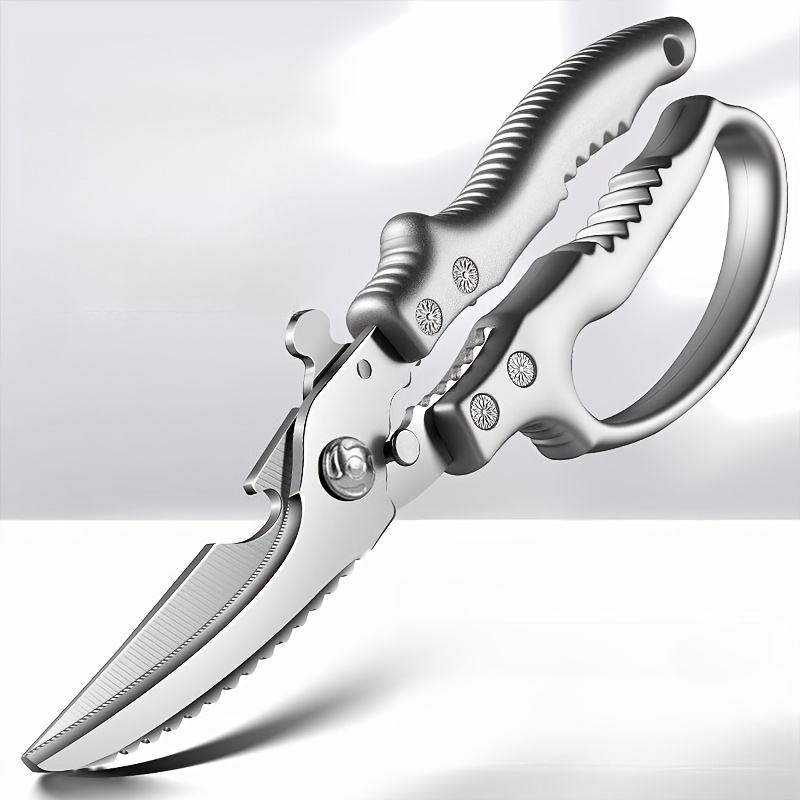 E-shop Knochenbrechende Multifunktions-Küchenschere, Mühelose Geflügelschere mit rutschfestem Griff, Werkzeug für Geflügel, Fisch Garnelen,
