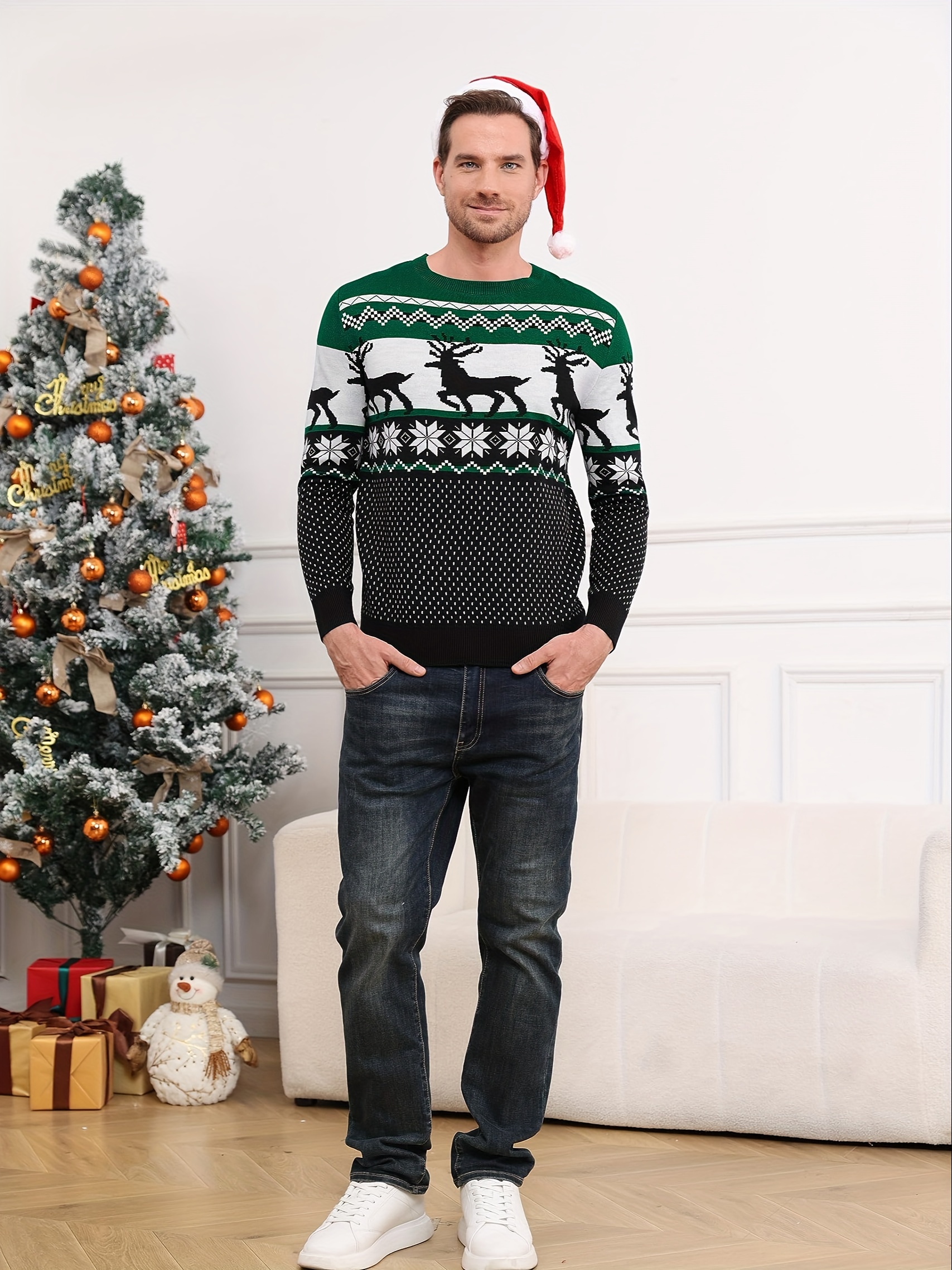 Navidad Sueter Hombre NavideÃ±o Ropa Traje Navidad C&a De - Main Image