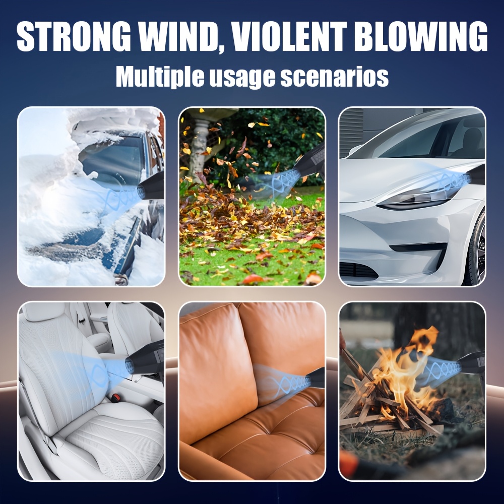 140000 rpm mini   vifte, børsteløs elektrisk støvfjerner, håndholdt vifte   hastigheter og type-c   samt strømvisning, høy vindhastighet 52m/s blåser til biler, motorsykler, datamaskiner, tastaturer, grillrengjøring, utendørs ildstarting, bladblåsing, kjøling, støvfjerning, snøfjæring, tenningsassistanse, hår tørking Produktdetaljer 5