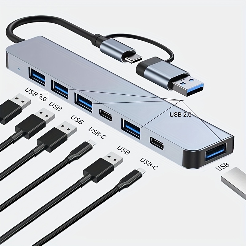 

1pc Aluminum Usb-c With Usb 3.0 & 2.0 , Adapter For Macbook Pro, Air, And Other Usb-, Female To Male Connector, Radio Frequency, ≤36v Operating Voltage