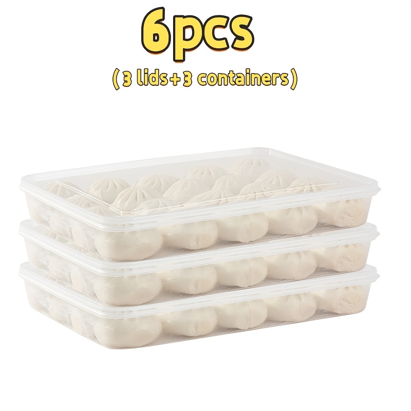 TEMU Set da 6 pezzi (3 coperchi e 3 contenitori) Scatola per alimenti freschi di grande capacit� con , a di perdite e anti-inclinazione, adatta per